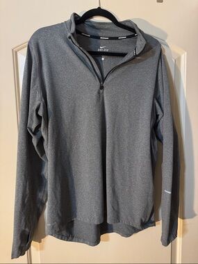 Nike Men’s Dri-FIT Quarter-Zip Pullover - Gray L